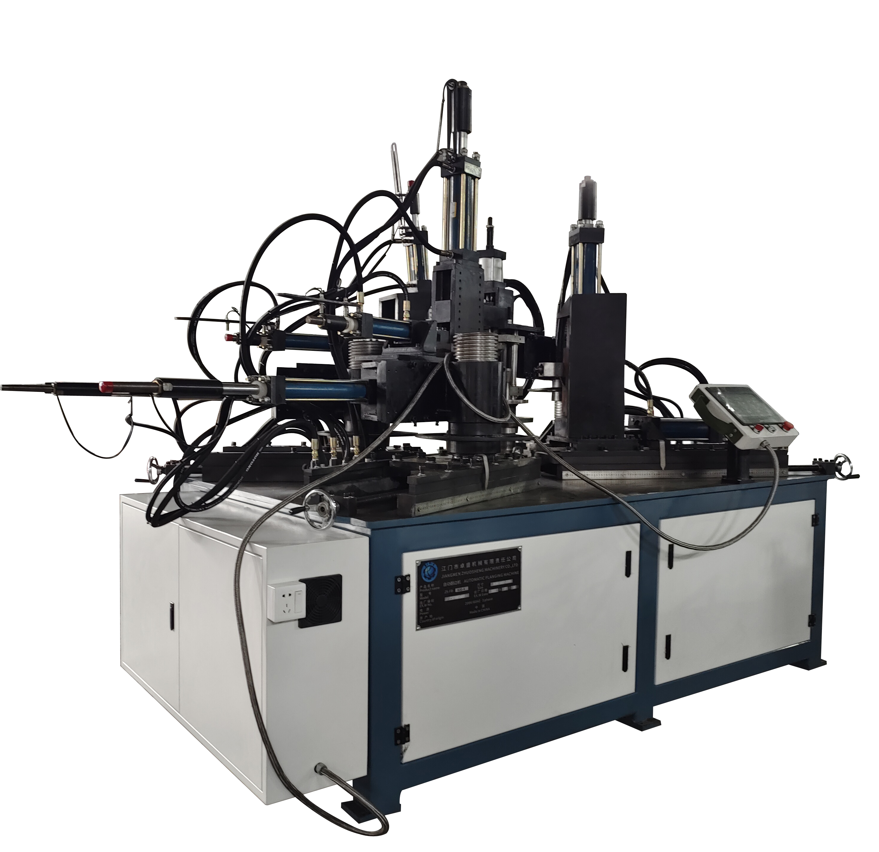 800-3型(xing)翻邊機 不鏽(xiu)鋼風機筒 自(zi)動翻邊沖孔(kong)卷邊